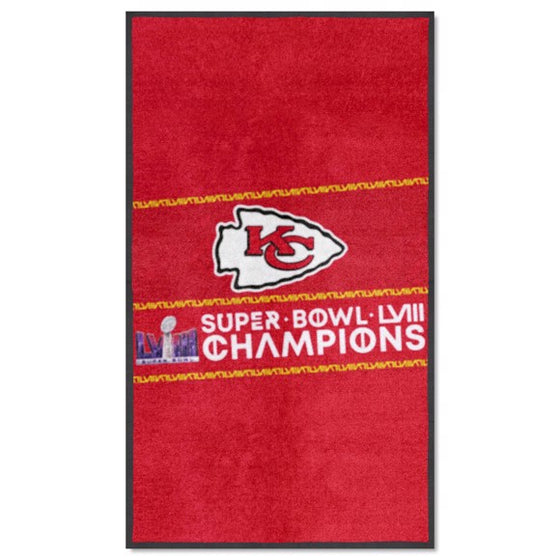 NFL - Kansas City Chiefs Super Bowl LVIII 3X5 Logo Mat - Portrait - Man Cave Boutique