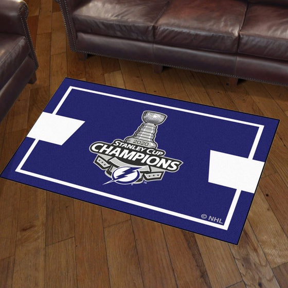 Rug 3x5 Tampa Bay Lightning NHL Stanley Cup Champions 2020 - Man Cave Boutique