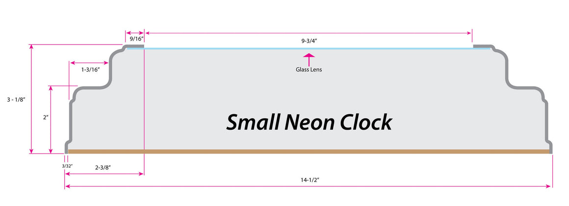 15" Clemson University Logo Neon-Accented Clock - Man Cave Boutique