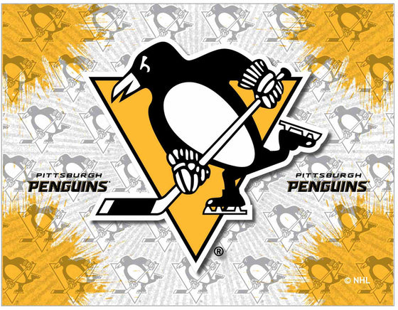 Pittsburgh Penguins 24" x 32" Logo Printed Canvas Wall Art - Man Cave Boutique