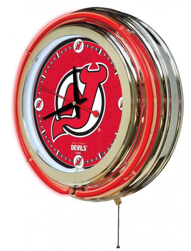 15" New Jersey Devils ® Logo Clock - Man Cave Boutique