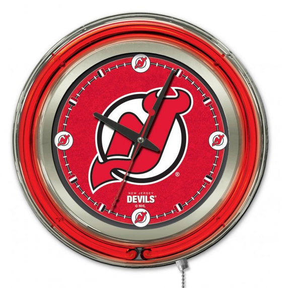 15" New Jersey Devils ® Logo Clock - Man Cave Boutique