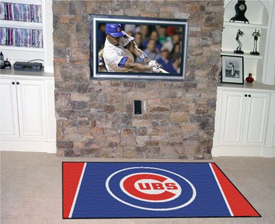 Officially Licensed MLB Chicago Cubs Logo RUG 5x8 - Man Cave Boutique