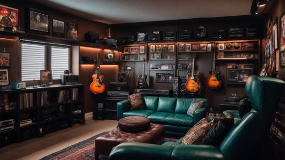 Man Cave Decor with a Tribute to Rock Music