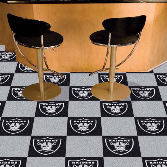 Las Vegas Raiders NFL Carpet Tiles - Man Cave Boutique