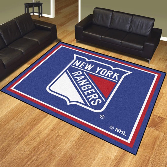 Rug 8x10 New York Rangers NHL - Man Cave Boutique