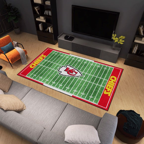 Kansas City Chiefs NFL 6X10 Plush Rug - Man Cave Boutique