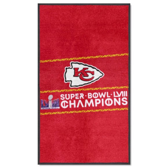 NFL - Kansas City Chiefs Super Bowl LVIII 3X5 Logo Mat - Portrait - Man Cave Boutique