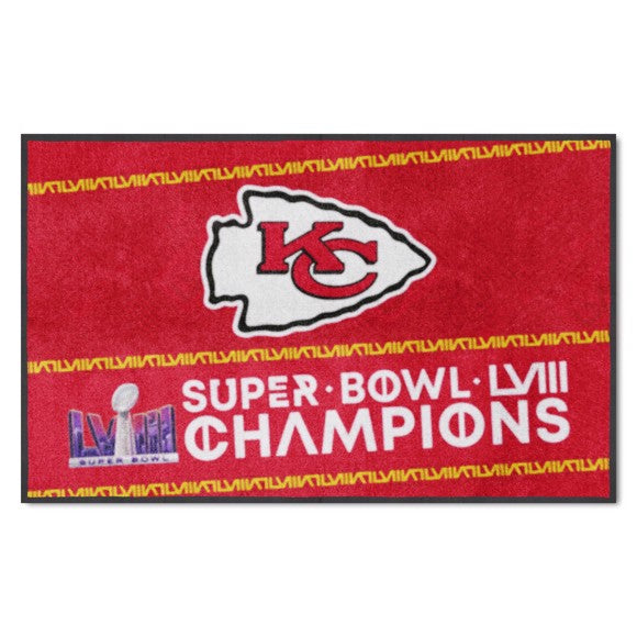 NFL - Kansas City Chiefs Super Bowl LVIII 4X6 Logo Mat - Landscape - Man Cave Boutique