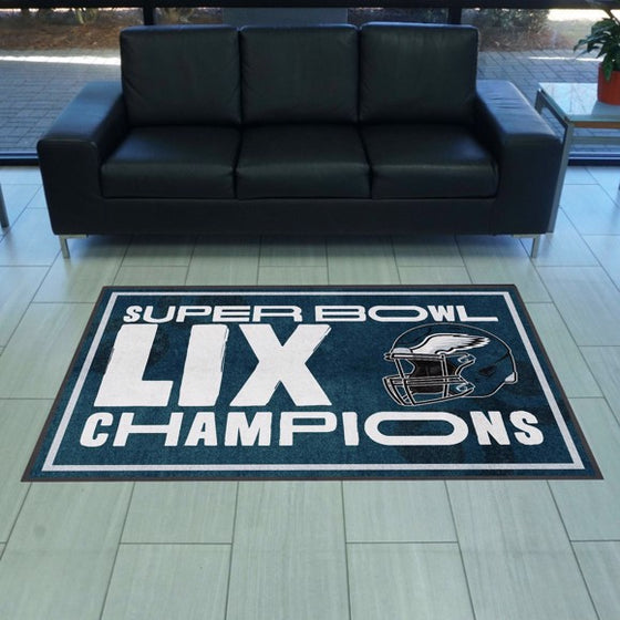 Rug 4x6 Philadelphia Eagles NFL Superbowl 2025