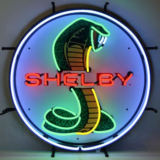Shelby Cobra Circle Neon Sign - Man Cave Boutique