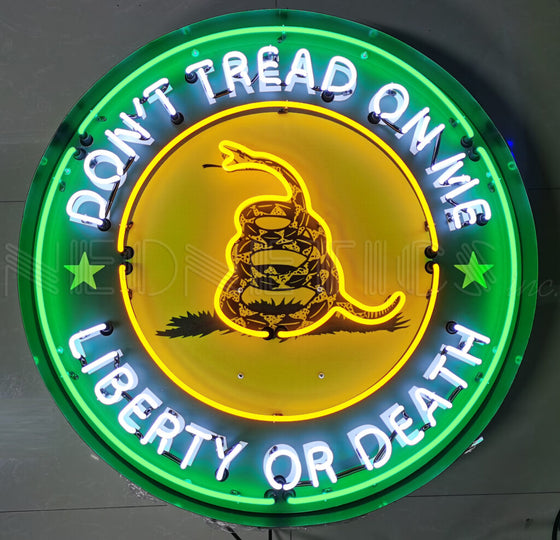 DON'T TREAD ON ME 36" NEON SIGN STEEL CAN - Man Cave Boutique