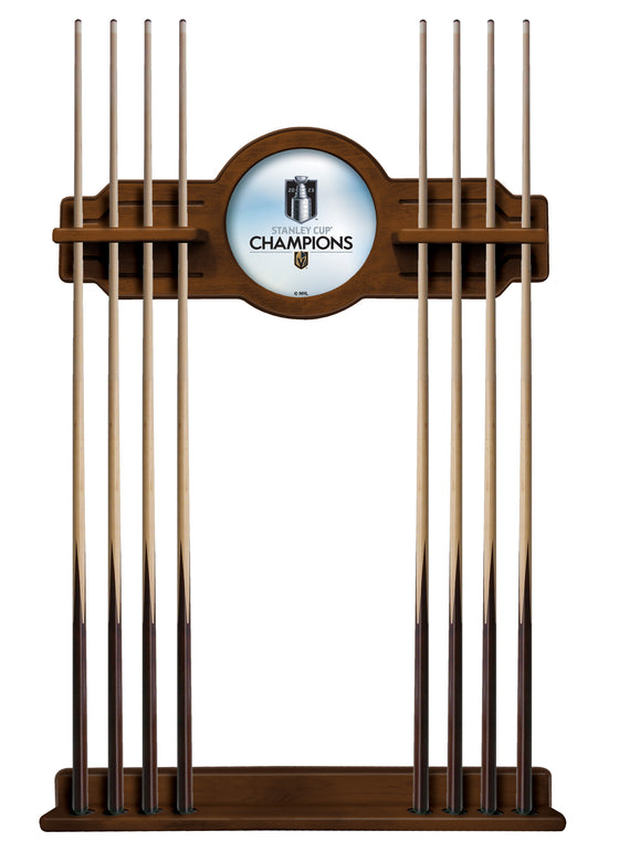 Vegas Golden Knights - NHL 2023 Stanley Cup Champions Solid Wood Cue Rack - Man Cave Boutique