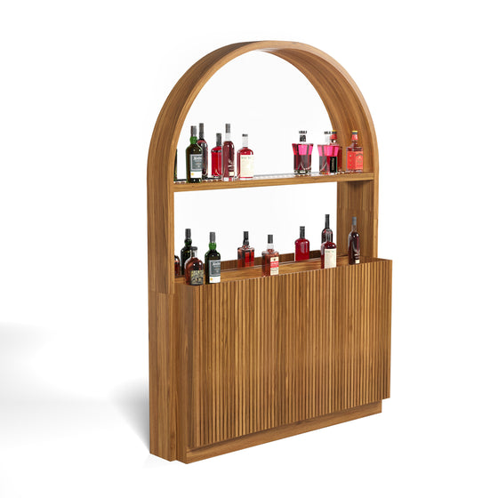 Prohibition Back Bar - Walnut Finish - Man Cave Boutique