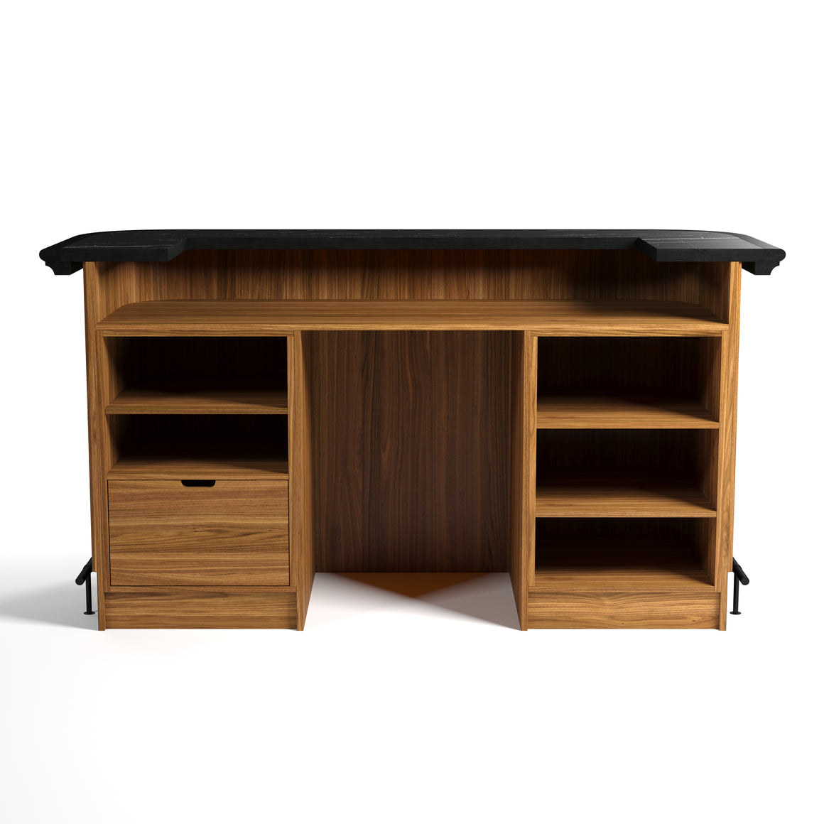 Prohibition 84" Cocktail Bar - Walnut & Finish - Man Cave Boutique