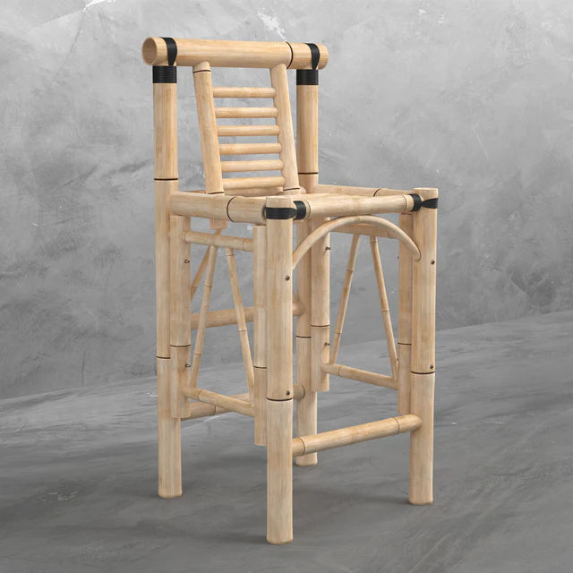 Bamboo Tiki Bar Stools Set (2) - Man Cave Boutique