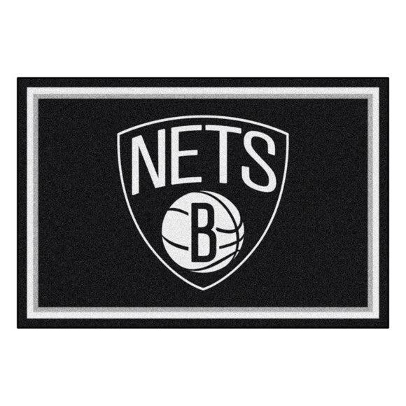 Rug 8x10 Brooklyn Nets NBA - Man Cave Boutique