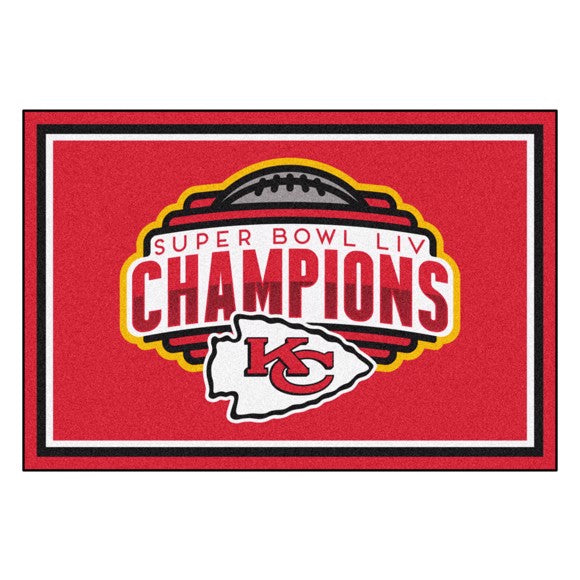 Rug 5x8 Kansas City Chiefs NFL Superbowl Champions 2019 - Man Cave Boutique