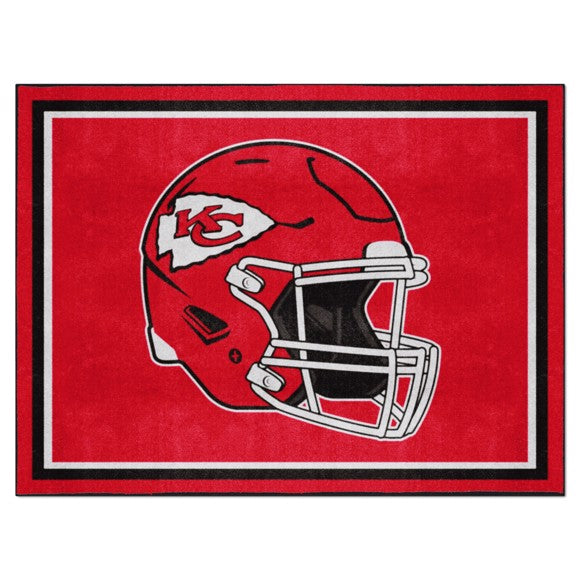 Rug 8x10 Kansas City Chiefs NFL - KC helmet - Man Cave Boutique