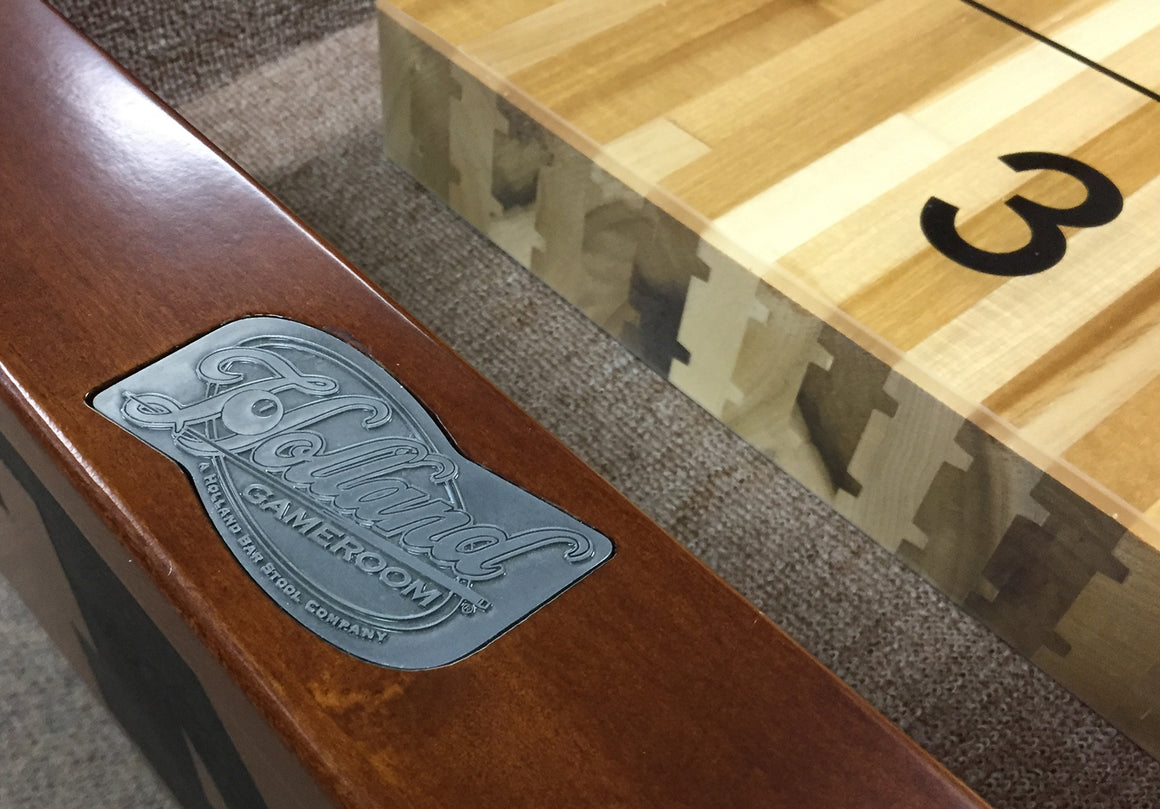 Ohio State University 12' Shuffleboard Table - Man Cave Boutique