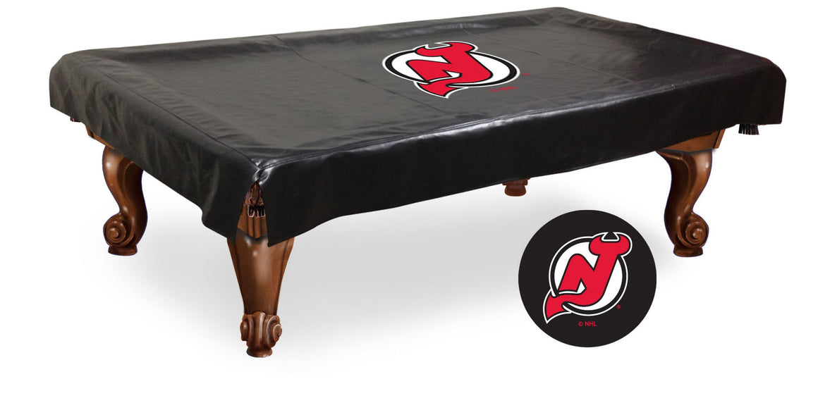 New Jersey Devils ® NHL Logo Billiard Table Cover - Man Cave Boutique