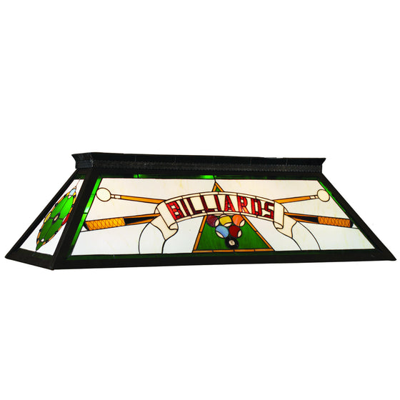 Billiards Lighting_Knockdown Stained Glass 4-Light Fixture_Green - Man Cave Boutique