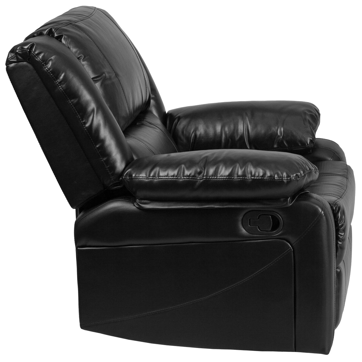 Black Leather Recliner Arm Chair - Man Cave Boutique