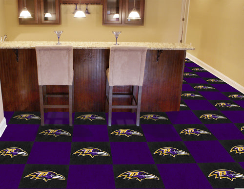 Baltimore Ravens NFL Logo Carpet Tiles - Man Cave Boutique