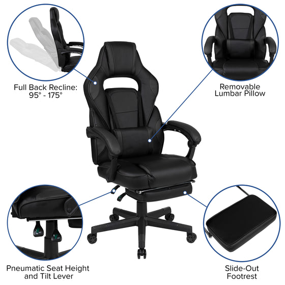 Gaming Racing Ergonomic Computer Chair - X40 Black - Man Cave Boutique