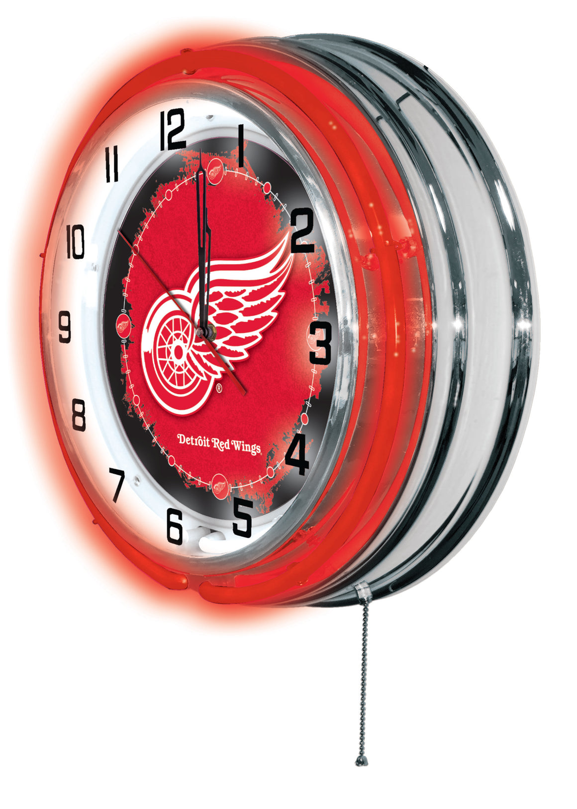 19" Detroit Red Wings NHL Neon Wall Clock - Man Cave Boutique