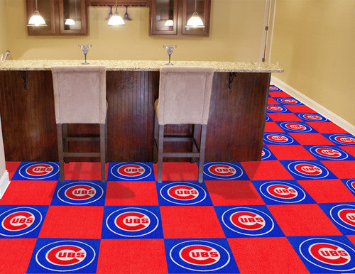 Chicago Cubs MLB Carpet Tiles - Man Cave Boutique
