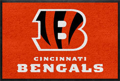 Logo Mat 4x6 Cincinnati Bengals NFL - Man Cave Boutique