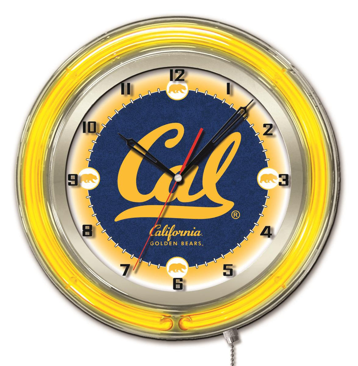19" University of California Neon Clock - Man Cave Boutique