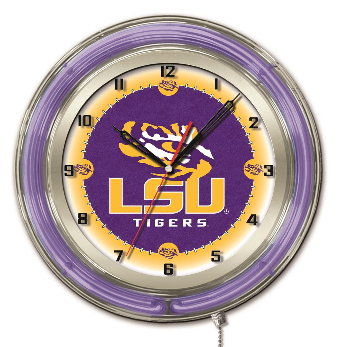 19" LSU Logo Clock - Man Cave Boutique