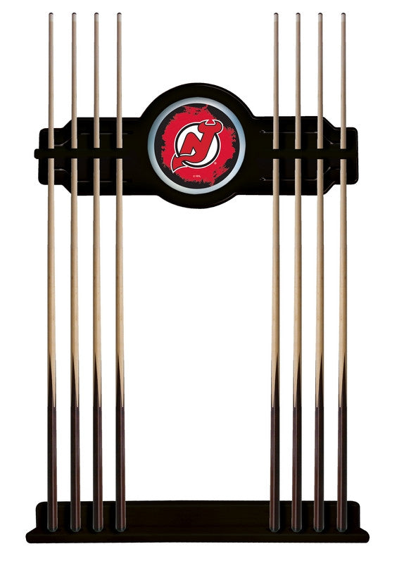 New Jersey Devils NHL Logo Pool Cue Rack - Man Cave Boutique