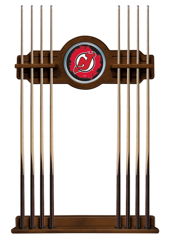 New Jersey Devils NHL Logo Pool Cue Rack - Man Cave Boutique