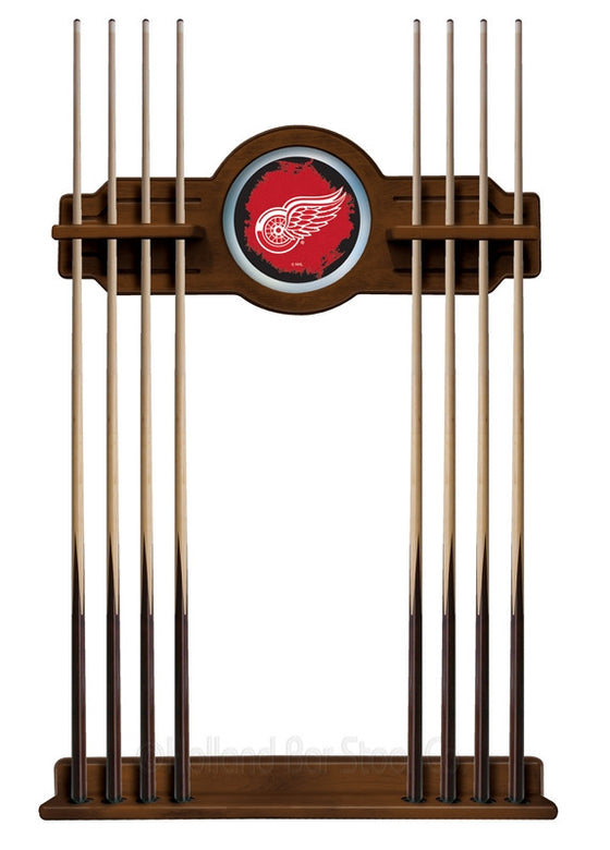 Detroit Red Wings NHL Logo Pool Cue Rack - Man Cave Boutique