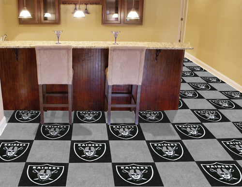 Las Vegas Raiders NFL Carpet Tiles - Man Cave Boutique
