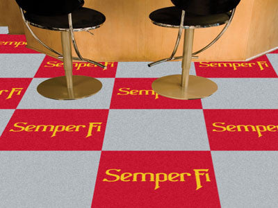US Marines Semper Fi Carpet Tiles - Man Cave Boutique