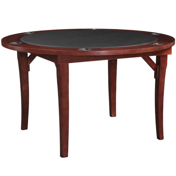 Poker & Gaming Folding Wood Table with English Tudor Finish - Man Cave Boutique