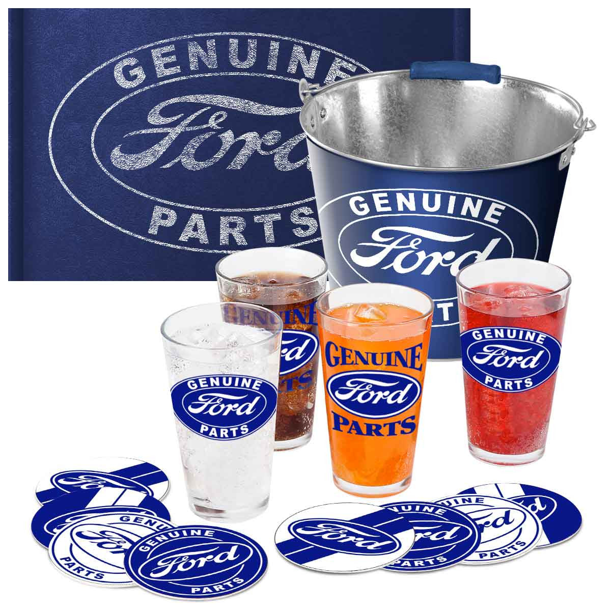 Pint Beer Glasses for Poker, Drinking Cups Set of 2 for Man Cave