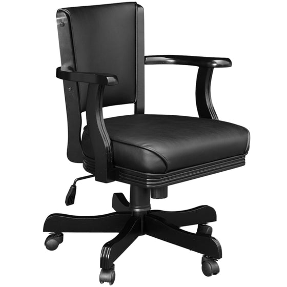 Swivel Gaming Chair Solid Wood with Black Finish - Man Cave Boutique