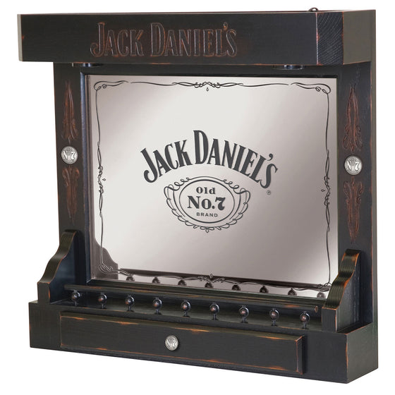 Jack Daniel's® Wood Back Bar with Screen Printed Mirror - Man Cave Boutique