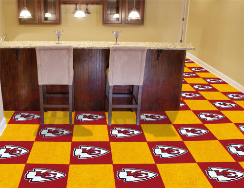 Kansas City Chiefs NFL Logo Carpet Tiles - Man Cave Boutique Kansas City Chiefs NFL Logo Carpet Tiles - Man Cave Boutique