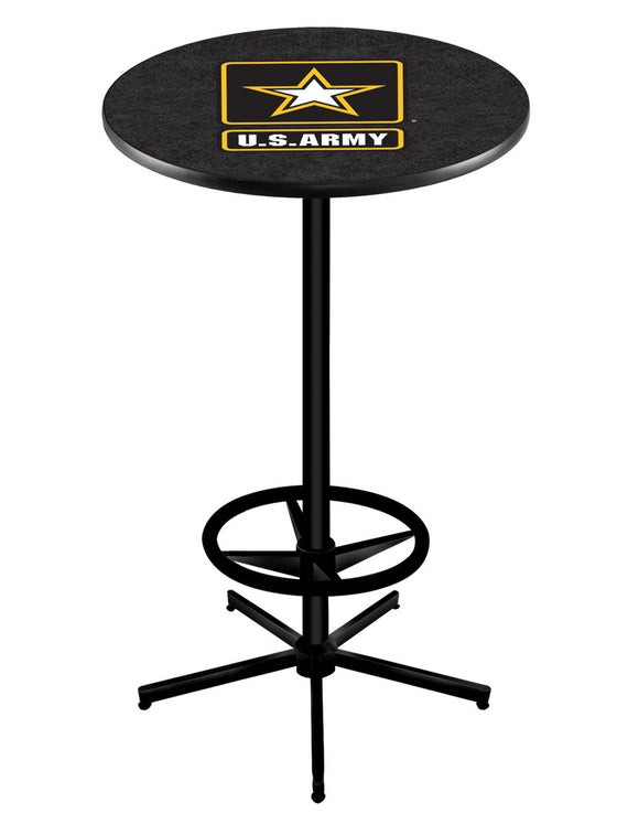 U.S. Army Pub Table L216 Black - Man Cave Boutique