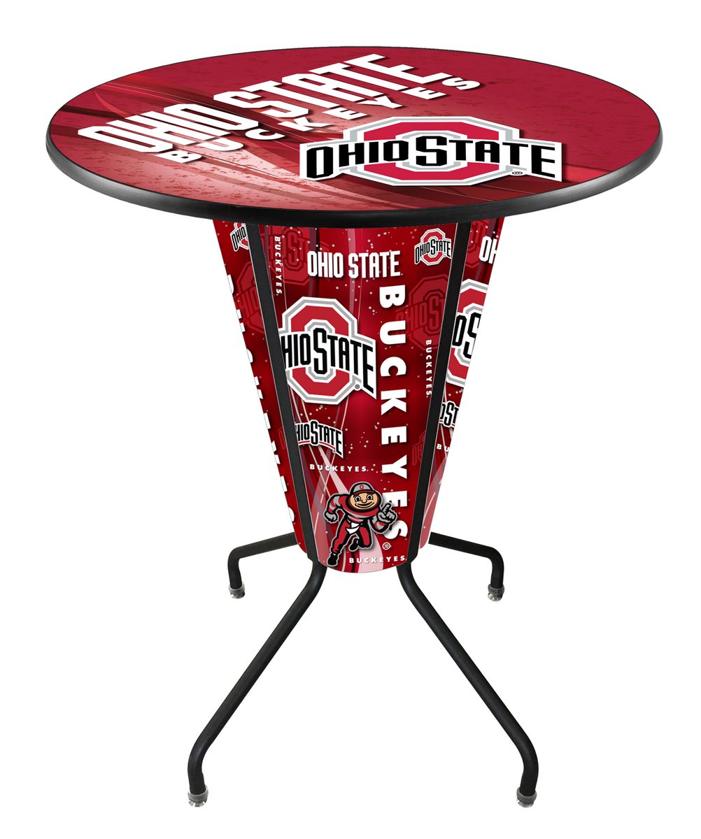 Ohio State University Logo LED Lighted Pub Table - Man Cave Boutique