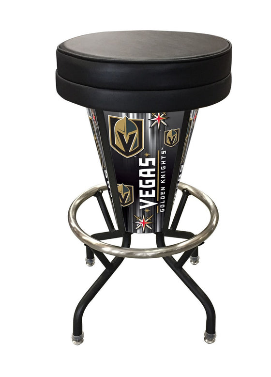 Vegas Golden Knights NHL Logo LED Lighted Bar Stool - Man Cave Boutique