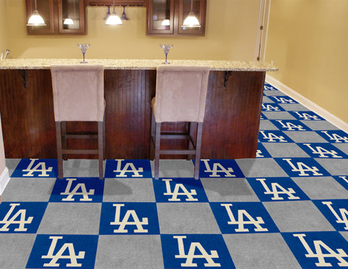 Los Angeles Dodgers Logo Carpet Tiles - Man Cave Boutique