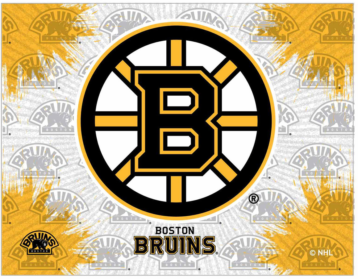 Boston Bruins 24" x 32" Logo Printed Canvas Wall Art - Man Cave Boutique