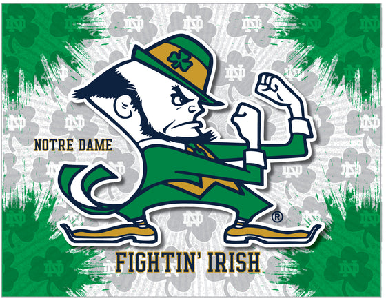 Notre Dame Fighting Irish Logo Printed Canvas Art 24x32 - Man Cave Boutique